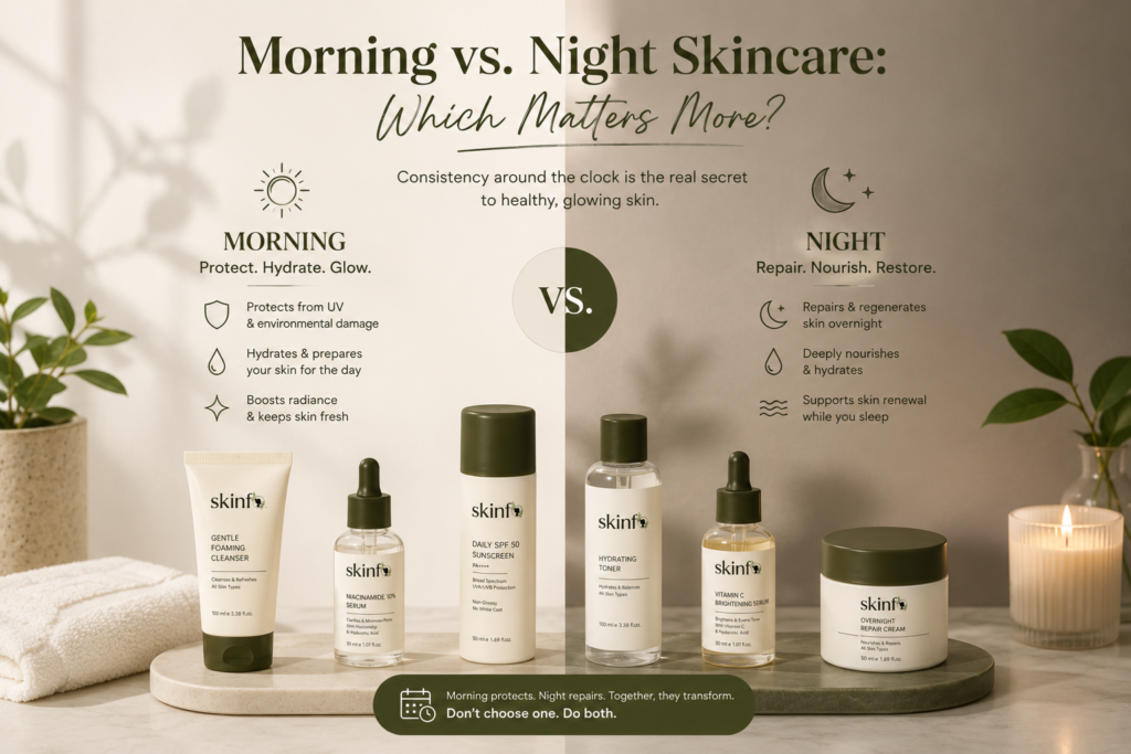 morning Vs night care routine